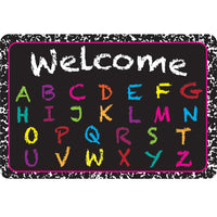 Ashley Productions - The Original Fun Mat - Tapis de Bienvenue - 15 -5" x 23 -5" - Bienvenue en Alphabet Craie-Mesure et design : Le tapis de bienvenue avec alphabet en craie mesure 15,5 po x 23,5 po.