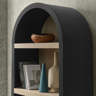 Modway Caleb 4 Arched Display Shelf Bookcase - Black-Laminated Wood Design