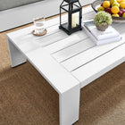 Modway - Tahoe Terrasse extérieure Aluminium revêtu en poudre Table basse - Blanc-Glissements au pied sans marquer