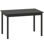 HOMCOM - Table de cuisine style ferme avec cadre en bois pour salle à manger - noir-Style ferme, s'harmonise parfaitement avec la plupart des décorations intérieures 