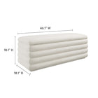 Modway Mezzo Boucle Upholstered Storage Bench - Cloud-Boucle Fabric Upholstery