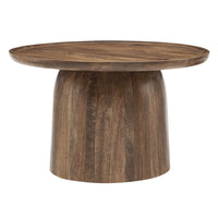 Modway Holloway 30" Round Wood Coffee Table - Walnut-30-Inch Round Coffee Table