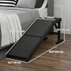 PawHut 59" L Pet Ramp with Non-slip Carpet - Black-Anti-slip carpet on the ramp ensures safety 