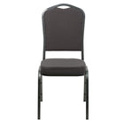 Flash Furniture – Chaise de banquet empilable Hercules à dossier en couronne, tissu gris avec cadre à veine argent-Chaise de banquet multi-usages