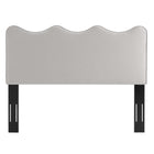 Modway Athena Performance Velvet Twin Headboard - Light Grey-Multiple Mounting Positions
