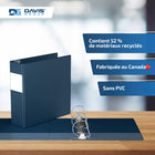 Davis Group Super économie, Reliure à anneaux en “D” inclinés 3 po, paquet de 6 – Bleu Marine-Polypropylène sans PVC