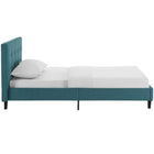 Modway Linnea Twin Bed - Teal-Tufted (No Button) Polyester Headboard