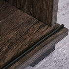 HOMCOM Farmhouse Coffee Table with Sliding Barn Door - Dark Brown-Overall Dimensions: 39.25''L x 17.75''W x 17.75''H