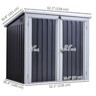 Outsunny 5ft x 3ft Garden Storage Shed-Equipped with two front doors and a convenient lift-up lid
