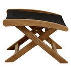 Modway Vienna Outdoor Patio Teak and Rope Folding Ottoman - Natural/Black-Easily Storable