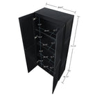 Manhattan Comfort Cornelia 29.61" Modern 4-Shelf Storage Closet - Black-Includes 4 Wide Shelves with Adjustable Features