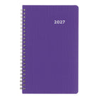 Blueline - 2027 Agenda hebdomadaire DuraFlex avec reliure à double spirale et couverture en poly en deux pièces – 8 po x 5 po – couleurs assorties – bilingue-Section pour numéros de téléphone et adresses