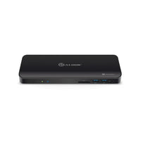 ALOGIC Dual 4K Display ThunderBolt 3 Docking Station with Power Delivery-Connected Ports This dock features 1 x HDMI, 2 x Thunderbolt 3.0 (one upstream and one downstream), 5 x USB 3.0 (USB-A) ports with BC1.2 charging to 1 port, 1 x RJ-45 Gigabit Ethernet, 1 x SD card slot, and 1 x 3.5mm combo audio jack