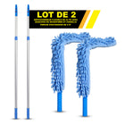 Gritt Commercial - Brosse flexible de 22 po - Manche en microfibre et chenille - Manche télescopique de 6 pi - Lot de 2-Les fibres en microfibre de qualité supérieure capturent davantage de poussière grâce à leur plus grande surface