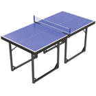 Soozier Compact Midsize Tennis Table - 6' x 3' - Blue-6x3ft Midsize tennis table with the same playing action as regulation tables