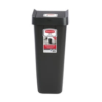 Rubbermaid 12.2 Gallon Swing Top Trash Can - Black-Domed lid swings open and closed to easily access and manage everyday waste disposal and mitigate odors