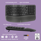 Logitech MK670 Wave Keys Keyboard and Mouse Combo - Graphite-Smoother days, your Way: Personalize your Wave Keys experience using the Logi Options+ App, where you can choose shortcuts that save time and keep your work flowing 