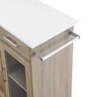 Modway Culinary Kitchen Cart With Towel Bar - Oak White-10