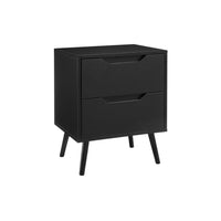 Monarch Specialties - Table d'appoint en stratifié à 2 tiroirs 24 po - Noir-Dotée de deux tiroirs de rangement spacieux avec poignées encastrées, cette table d'appoint permet d'organiser les objets essentiels et de désencombrer l'espace, tout en conservant une apparence élégante