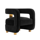 Manhattan Comfort Amirah 28.94" Modern Velvet Upholstered Accent Chair - Black - 2 Pack-10