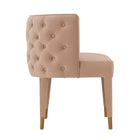 Manhattan Comfort - Chaise de salle à manger moderne Maya 61 cm en velours capitonné - Nude-Profondeur d’assise intérieure : 48 cm Hauteur d’assise : 49,5 cm Largeur d’assise intérieure : 56 cm