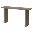 Hudson&Canal Soren 55"W Console Table - Antiqued Grey Oak-Tabletop features a weight capacity of 50 lbs