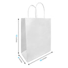 Reliabag - Sac En Papier Avec poignees Torsadees, Blanc, 10" X 5" X 13 po, Paquet De 100-Poignees renforcees en ficelle torsadee