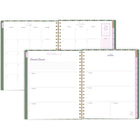 Cambridge Cherrywood Lane 2026-27 Weekly/Monthly Planner - 11"x 9" - Piper Stripe - Bilingual-12 months of weekly/monthly academic planning