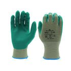 SHOWA Microporous Sustainable EBT Embossed Nitrile Glove - Poly Knit Liner - Green - Medium -13-gauge seamless knit EBT polyester
