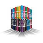 Expo 2in1 Low Odour Dry Erase Markers - Chisel Tip - 16 Assorted Colours - 8 Pack-Chisel tip marks 3 line widths- broad, medium and fine