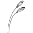 Scosche USB-A to Lightning Braided Cable - 4 Ft - Silver-Mfi Certified - With An Mfi Certification, You Can Rest Easy Knowing You Can Charge And Sync All Of Your Favorite Lightning Devices Without Harming Them