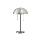 Monarch Specialties 20" H Contemporary Table Lamp - Silver Metal-Modernize your interior decor with this retro-inspired 20"h silver metal table lamp with a round base and a retro-inspired, mushroom dome shade, perfect for accentuating an end or side table, nightstand or console table