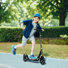 Qaba Foldable Kids Kick Scooter with 4 Adjustable Heights - Black-Dual brakes provides safe stopping 