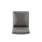 Manhattan Comfort Anna Square 18.9" Modern Faux Leather Upholstered Dining Chair - Pewter - Set of 2-30 Day Limited Manufacturer's Warranty
