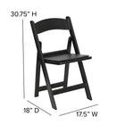Flash Furniture – Chaise pliante en résine HERCULES, capacité de 1000 lb, siège en vinyle rembourré, noir (LEL1BLACK)-Mousse ignifuge CA117