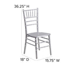 Flash Furniture - Chaise Chiavari série Hercule en bois, argent (XSSILVER)-Durabilité assurée avec vis à chapeau à tête creux et écrou en acier