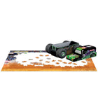 Eurographics - Casse-tête en boîte métallique en forme de Grave Digger Monster Jam - 550 pièces-Panneau bleu européen