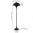 Hudson&Canal - Lampadaire Vega 61" de haut avec abat-jour en métal - Bronze noirci-Nettoyer avec un chiffon doux et sec, sans produits chimiques agressifs ni produits de nettoyage abrasifs