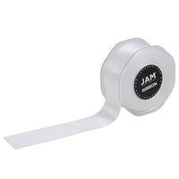 JAM Paper Double Faced Satin Ribbon - 1 1/2" W x 25 yd. - White Sold Individually-Colour: White