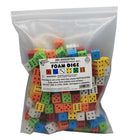 Koplow Games - Dés en mousse - couleurs assorties - 16 mm - sachet de 200 -Chaque matrice de point de mousse mesure 16 mm (5/8")