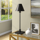 Hudson&Canal - Lampe de table Clement de 71 cm de haut avec abat-jour en métal, - Bronze noirci/Bronze noirci-Une finition en bronze noirci fabriquée à la main est appliquée sur la base en métal élégante