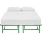 Modway - Horizon Acier inoxydable Cadre de lit complet, Vert-Élimine le besoin de sommier