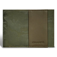Champs - Portefeuille Center Wing en Cuir Camouflage - Vert-Portefeuille en cuir à rabat central dans une boîte cadeau
