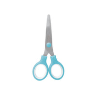 Hilroy Extra Comfort School 5" Scissors - Blunt Tip - Blue-High-quality material: Crafted from premium, durable stainless steel, these blades ensure smooth and safe cutting action, making every snip effortless and precise