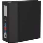 Avery® - Reliure robuste à anneaux en D à pression simple, 5 po, noire-Les anneaux sans espace Gap Free emp&ecirc;chent les pages de tomber et sont montés par l'arrière pour permettre aux feuilles de reposer à plat  
