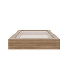 Nexera James Platform Bed - Full Size - Brown Oak-No Box Spring Needed: Compatible with your preferred mattress (sold separately), includes reliable center supports