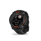 Garmin Instinct 3 Smartwatch - 45 mm - Solar - Black With Black Band-Battery performance: up to 28 days of battery life (or unlimited with solar charge) in smartwatch mode, and up to 40 hours (or 130 hours with solar charging) in GPS mode.