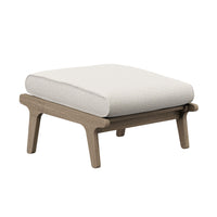 Modway - Saratoga Terrasse extérieure Teck Ottoman, Caillou-Ottoman extérieur en bois de teck