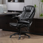 Vinsetto High Back Massage Office Chair with 6-Point Vibration - Black-High-back line design with thick padding, provides extra comfort