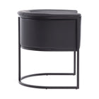 Manhattan Comfort - Chaise de salle à manger Cosmopolitan 24 po style milieu du siècle moderne, rembourrée en similicuir - Noir-Capacité de poids 136 kg